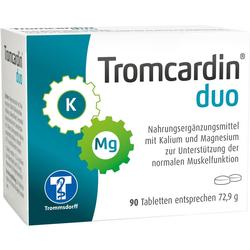 Verpackung von Tromcardin duo, ein Nahrungsergänzungsmittel für Muskelunterstützung.